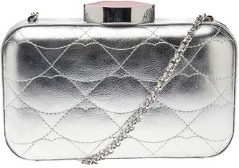Lulu Guinness Small Metallic Clutch - Lyst