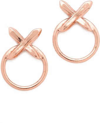 Luv Aj Crystal Cross Statement Earrings - Lyst