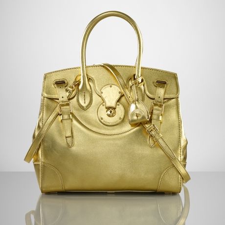 ralph lauren gold bag