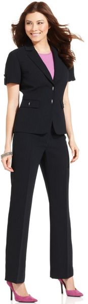 Tahari Shortsleeve Pinstriped Blazer Pants - Lyst