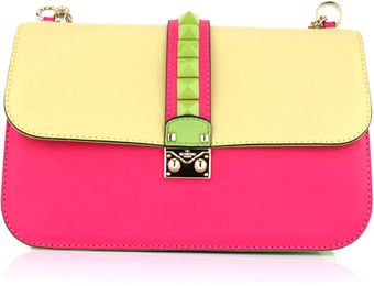 Valentino Colorblock Glam Lock Flap Bag - Lyst