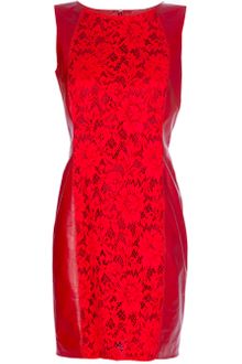 Valentino Lace Panel Sleeveless Dress - Lyst