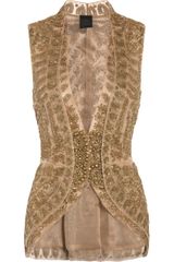 Vera Wang Embroidered Silk-Mesh and Organza Jacket