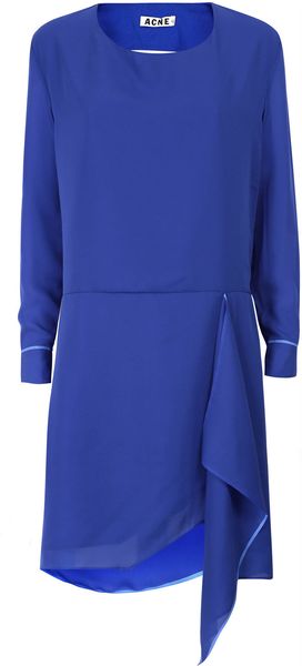 Acne Blue Adelle Tape Klein Cut Out Dress - Lyst