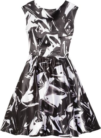 Alice + Olivia Delia Floral-Print Silk-Satin Dress - Lyst