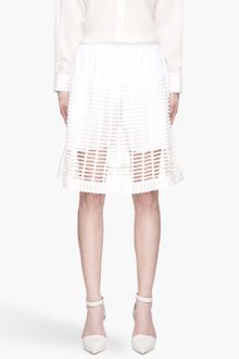 Chloé Milk White Birdcage Macrame Hybrid Skirt - Lyst