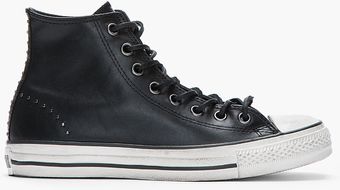Converse Black Chuck Taylor All Star Studded Leather Hitops - Lyst