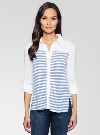 Ella Moss Lila Button Up Top - Lyst
