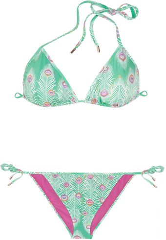 Matthew Williamson Peacockprint Triangle Bikini - Lyst