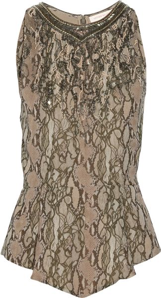 Matthew Williamson Printed Silk Georgette Top - Lyst