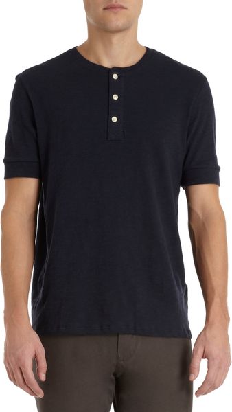 Vince Short Sleeve Henley - Lyst