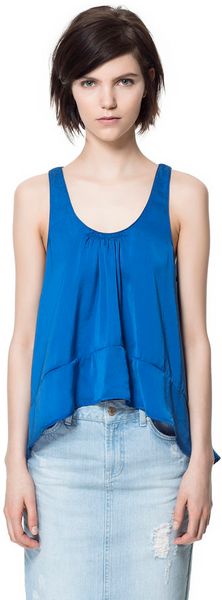 Zara Asymmetric Blouse - Lyst