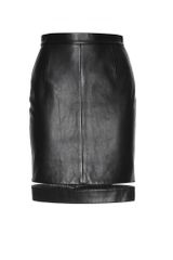 Alexander Wang Leather Skirt with Cut-Out Inserts