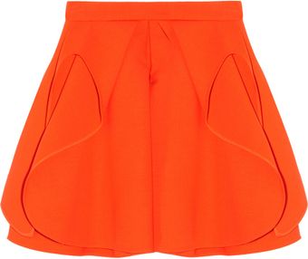 Antonio Berardi Folded Stretch Wool Mini Skirt - Lyst
