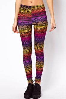 ASOS Collection Leggings in Rainbow Aztec Print - Lyst