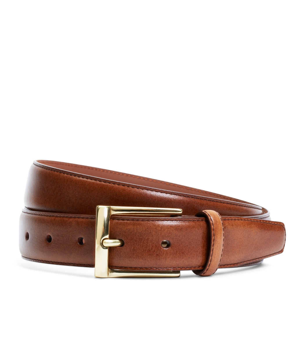 Brooks Brothers Gold Buckle Dress Belt in Brown for Men | Lyst