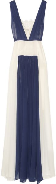 By Malene Birger Kadria Colorblock Silkchiffon Gown - Lyst