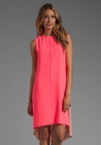 Camilla & Marc Reflection Diamond Jacquard Dress in Fluoro Pink W Nude Back - Lyst