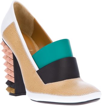 Fendi Studded Pump Shoe - Lyst