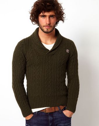 G-star Raw Jumper New Borre Shawl Collar Cable - Lyst