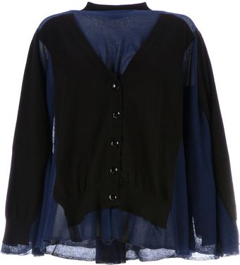 Maison Martin Margiela Trompe L'Oeil Deconstructed Cardigan - Lyst