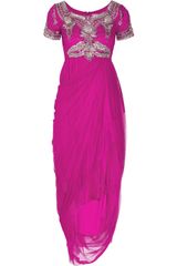 Marchesa Crystalembellished Tulle Dress
