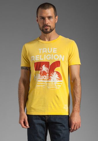 True Religion Hawaii Graphic Tee in Pineapple - Lyst