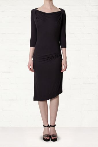 Vivienne Westwood Anglomania Vivienne Westwood Anglomania Dahlia Navy Long Sleeve Jersey Dress - Lyst