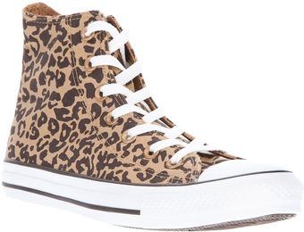 Converse Hi Top Leopard Print Trainer - Lyst