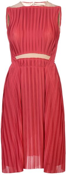 Marios Schwab Pleated Sleeveless Dress - Lyst