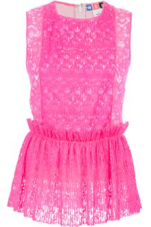 MSGM Pleated Lace Vest - Lyst