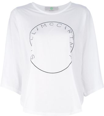 Stella McCartney Logo Cropped T-Shirt - Lyst