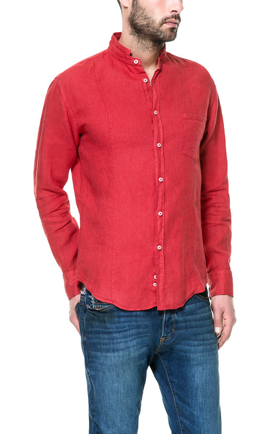 zara linen shirt men's