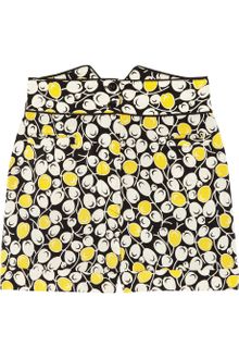Anna Sui Printed Silk Crepe De Chine Shorts - Lyst