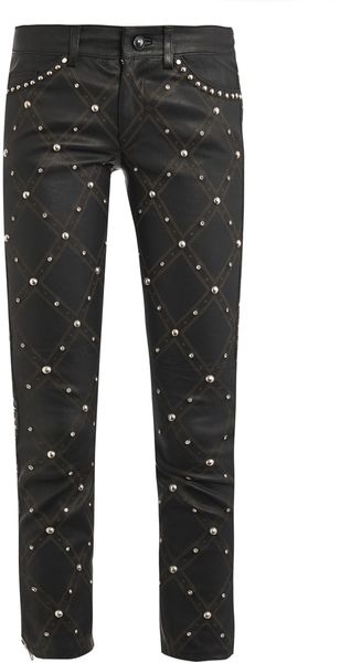 Isabel Marant Duncan Embellished Leather Trousers - Lyst