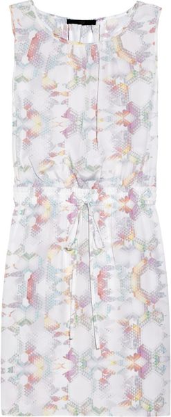 Tibi Printed Silk Crepe De Chine Dress - Lyst
