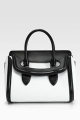 Alexander McQueen Heroine Small Colorblock Satchel