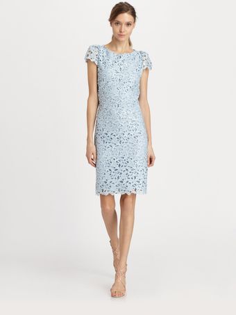Alice + Olivia Open Back Lace Dress - Lyst