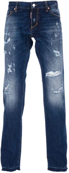 DSquared2 Distressed Jean - Lyst
