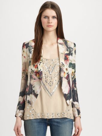 Haute Hippie Silk Floral Blazer - Lyst