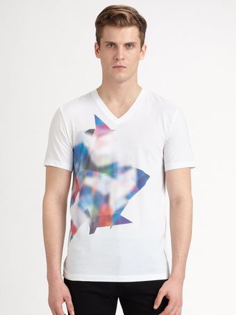 Hugo Dind Abstract Pixel Tshirt - Lyst