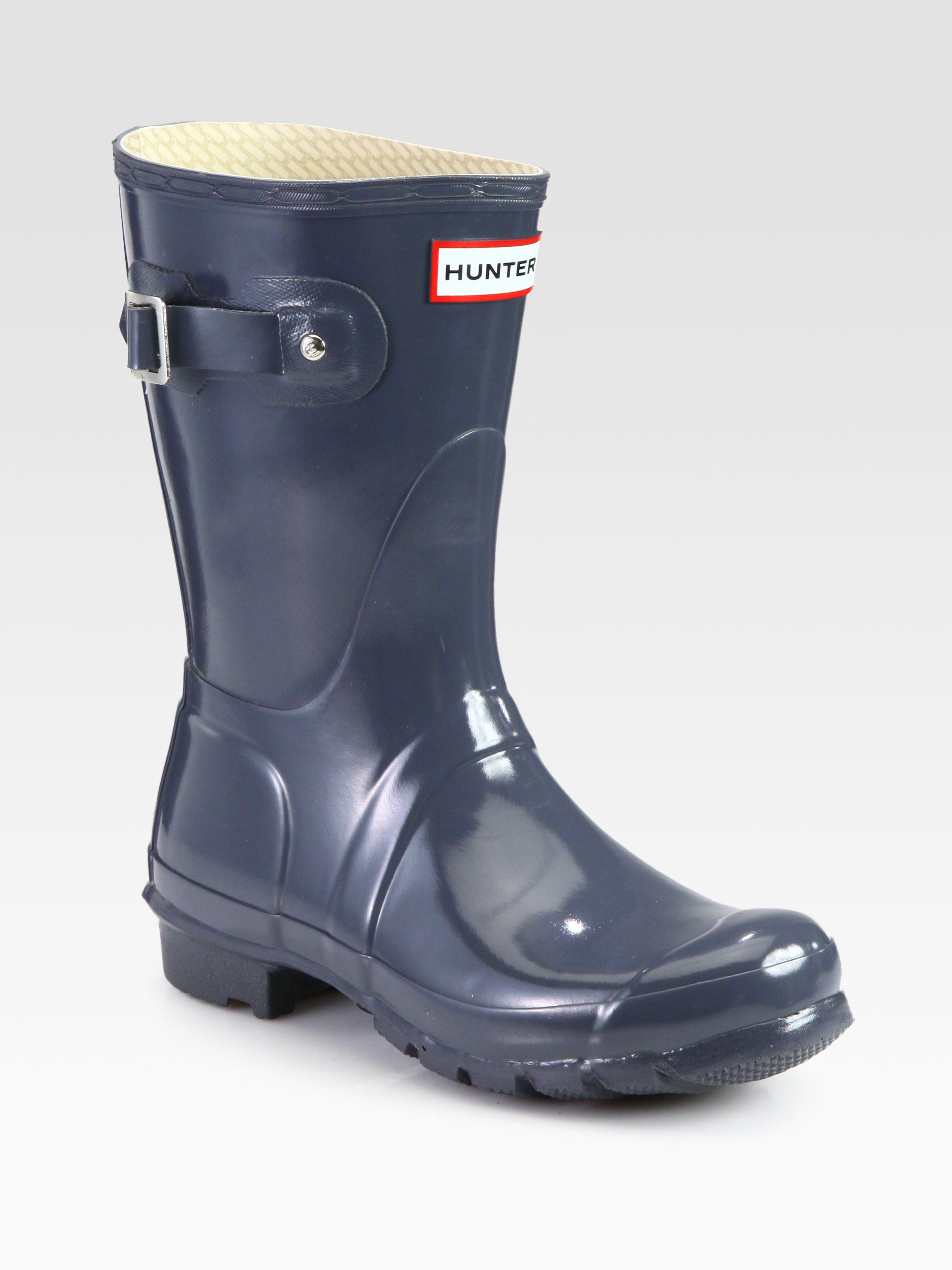 hunter gloss short rain boots