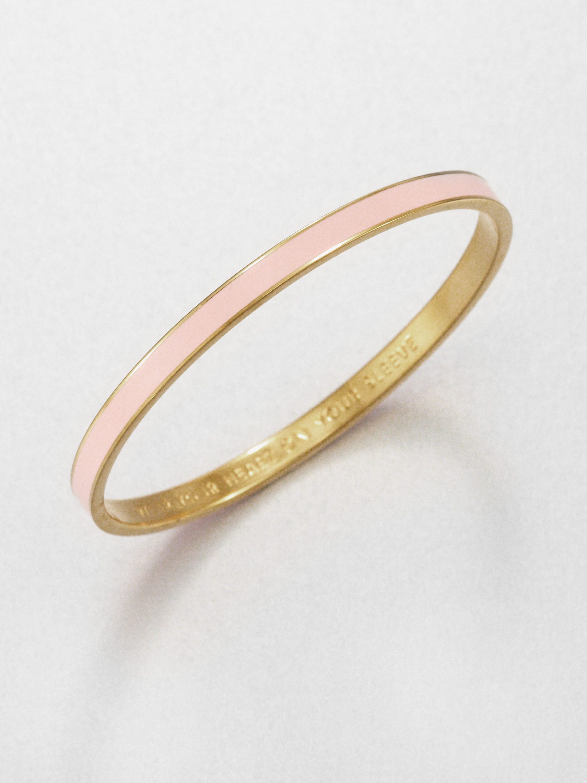 Kate Spade Heart On Sleeve Bangle Bracelet in Gold (pinkgold) Lyst