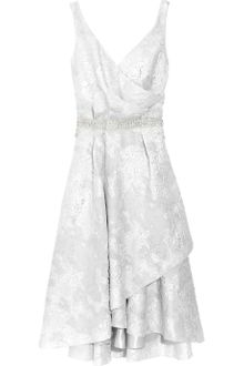 Lela Rose Belted Fil Coupé Jacquard Dress - Lyst