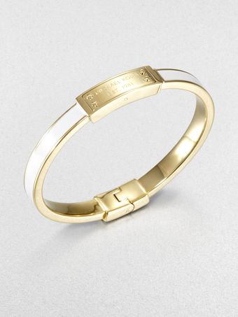 Michael Kors Logo Plaque Bangle Bracelet - Lyst