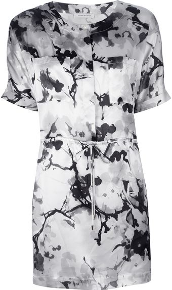 Pierre Balmain Floral Print Silk Dress - Lyst