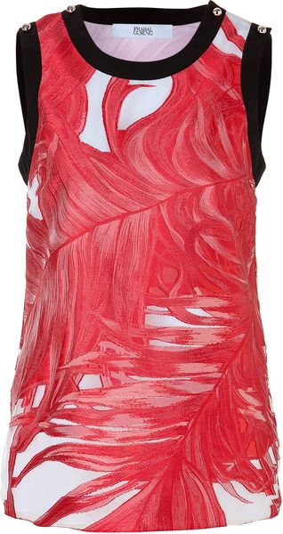Prabal Gurung Silk Fil Coupé Tank in Vermilion - Lyst
