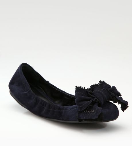 prada ballerina flats with bow
