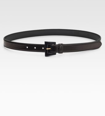 Prada Madras Leather Belt - Lyst