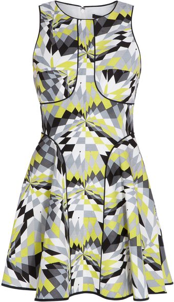 Tibi Graphic Print Dress - Lyst
